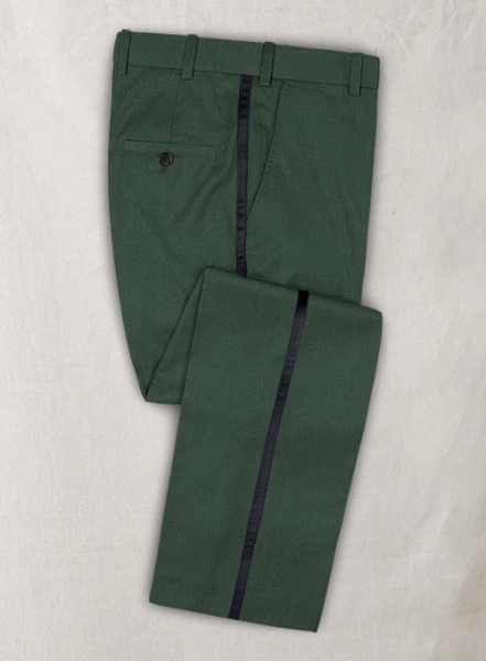 Napolean Green Wool Tuxedo Suit