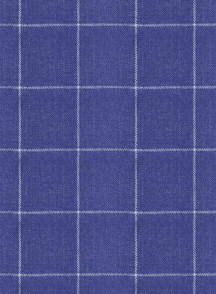 Italian Linen Lapis Blue Checks Suit