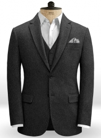 Charcoal Heavy Tweed Jacket