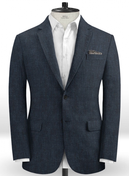 Italian Linen Runway Blue Jacket