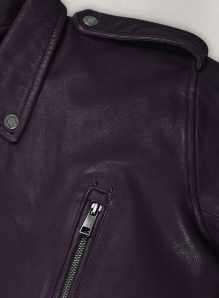 Falcon Purple Rider Leather Jacket