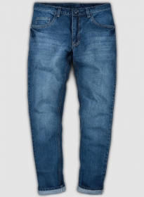 Skywalk Blue Stone Wash Whisker Jeans