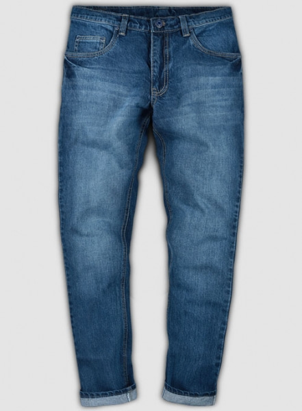 Skywalk Blue Stone Wash Whisker Jeans