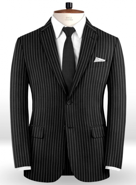 Napolean Black Stripe Wool Jacket