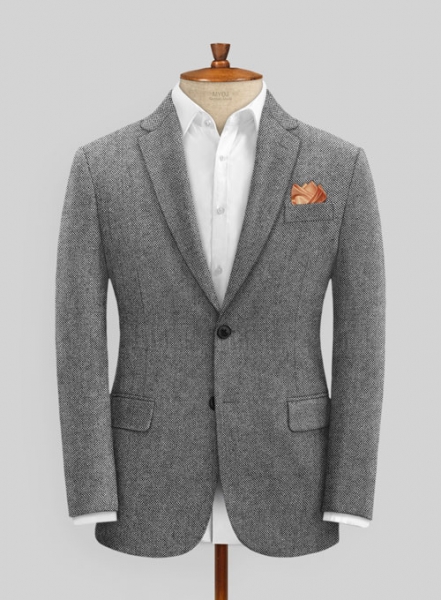 Light Weight Dark Gray Tweed Jacket