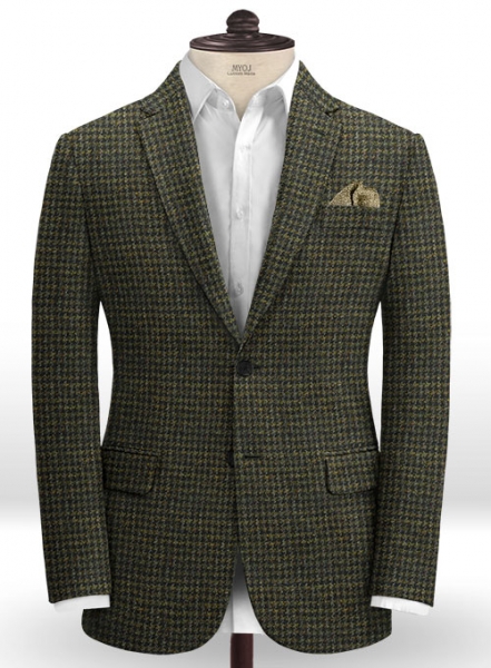 Harris Tweed Houndstooth Isle Green Suit
