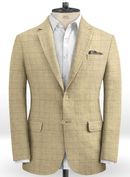 Italian Lounge Beige Linen Suit