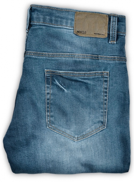 Victor Blue Stone Wash Whisker Stretch Jeans