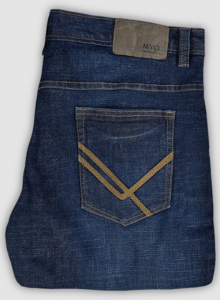 Texas Blue Stretch Indigo Wash Whisker Jeans - Look #682