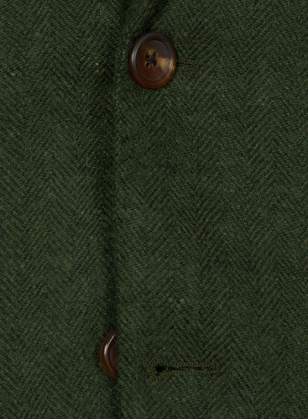 Vintage Herringbone Green Tweed Jacket