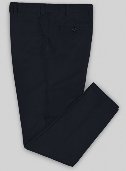 Dark Blue Stretch Chino Pants