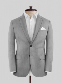 Worsted Light Gray Wool Jacket