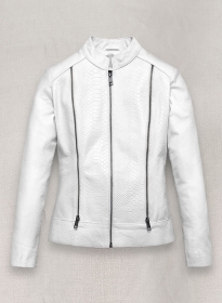 White Python Leather Jacket # 230