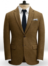 Italian Heavy Cashmere Brown Tweed Jacket