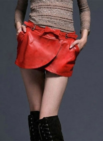 Leaflet Leather Skirt - # 177