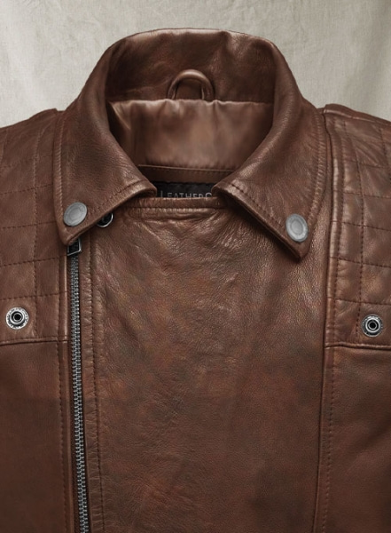 Ironwood Spanish Brown Biker Leather Jacket