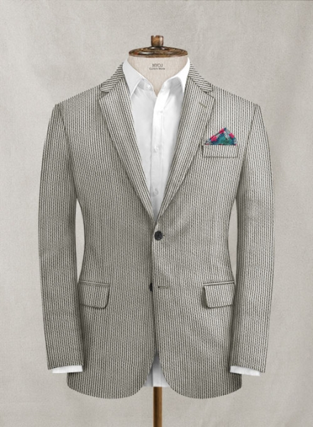 Solbiati Gray Seersucker Suit