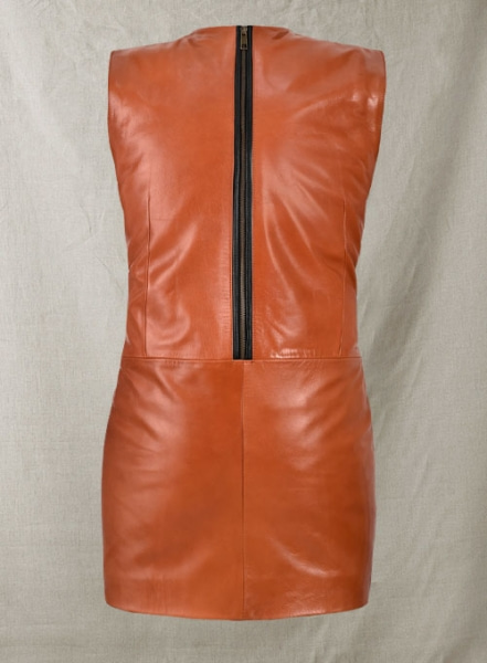 Shiny Old Tan Bonfire Leather Dress - # 752