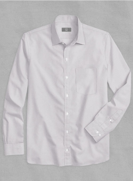 Light Gray Herringbone Cotton Shirt