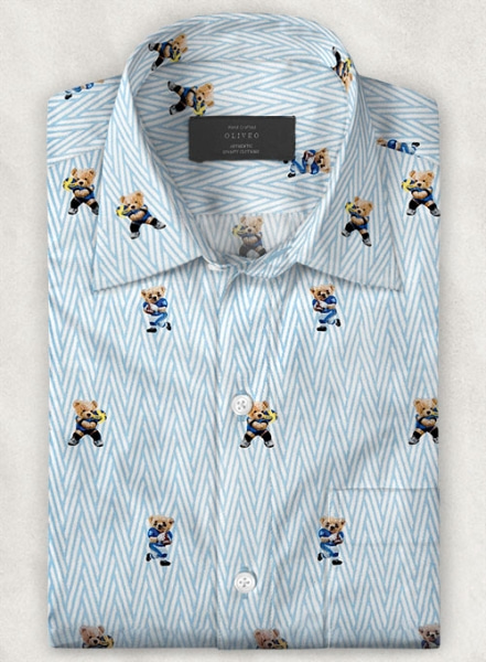 Italian Cotton Sporty Bear Shirt - Half Sleeves