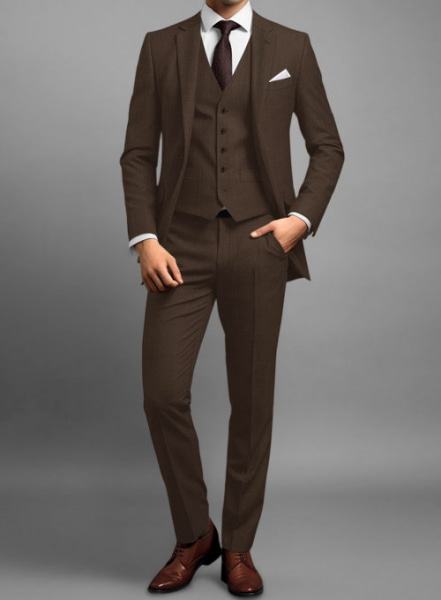 Scabal Brown Wool Suit