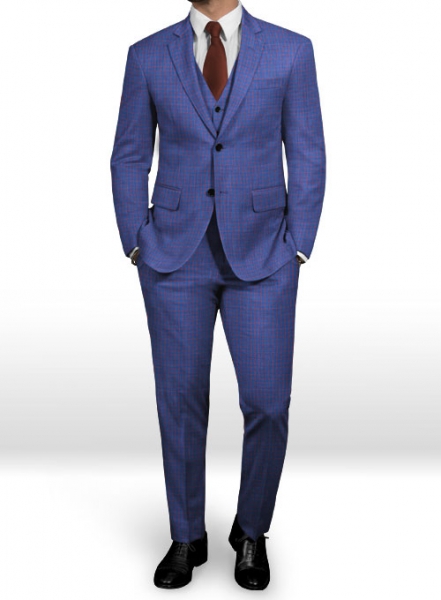 Napolean Chok Royal Blue Wool Suit