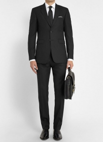 100 Percent Pure Merino Wool - Black Suit