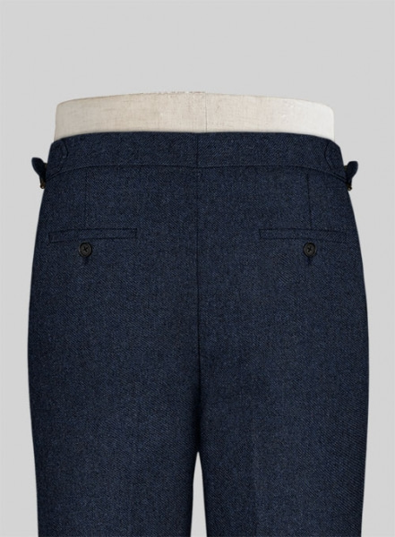 Royal Blue Denim Tweed Highland Trousers