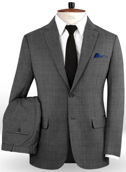 Napolean Gray Pinhead Wool Suit