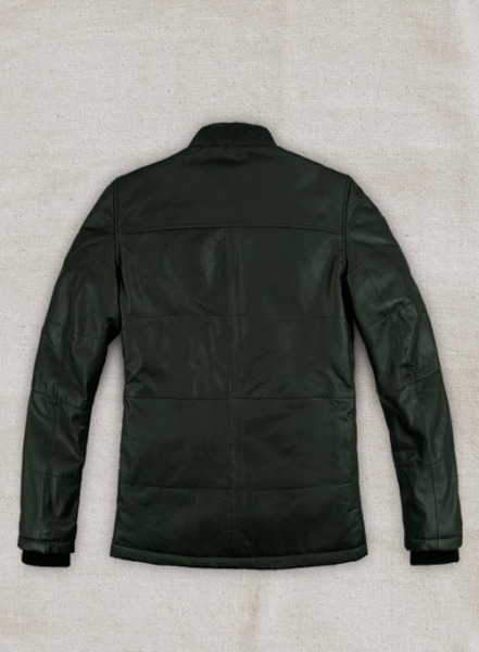 Soft Deep Olive Leather Jacket # 1000 - M Regular