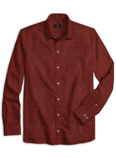 Giza Rich Wine Cotton Shirt - Full Sleeves