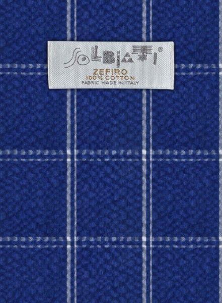 Solbiati Cobalt Blue Checks Seersucker Jacket