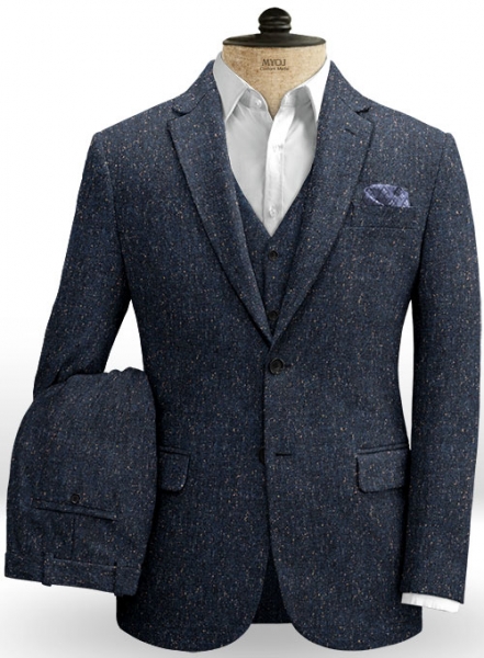 Haute Blue Flecks Donegal Tweed Suit