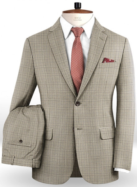 Napolean Lazo Brown Wool Suit