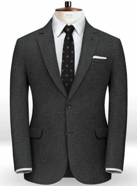 Italian Haze Gray Angora Wool Suit