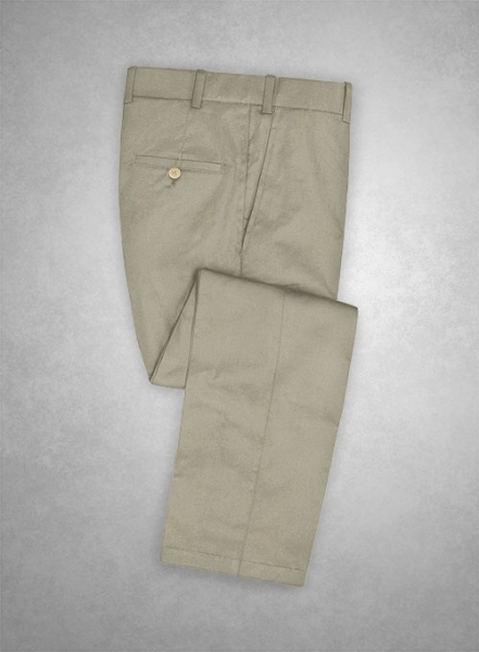 Caccioppoli Cotton Drill Ecru Beige Pants