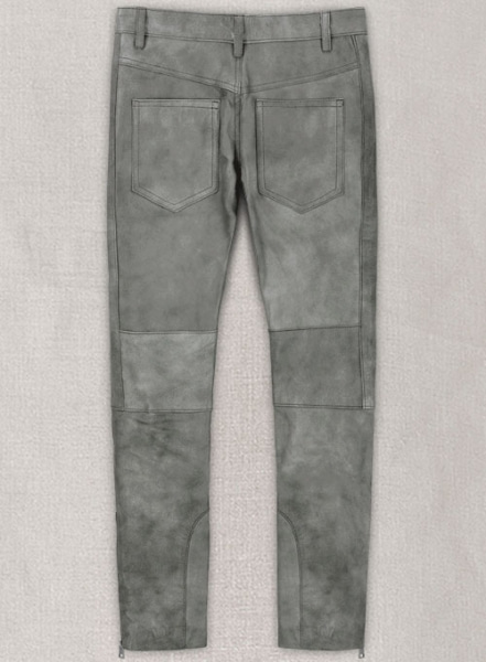 Harbor Gray Leather Biker Jeans #511