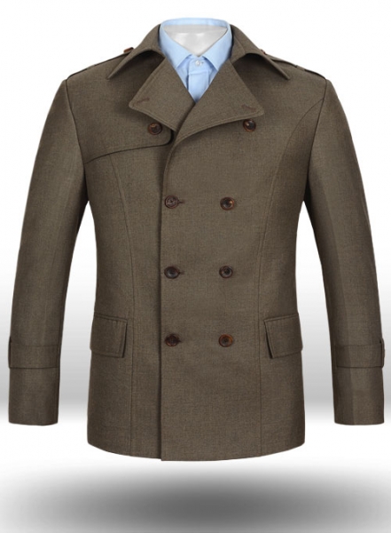 Frosted Brown Terry Rayon Overstyle Jacket