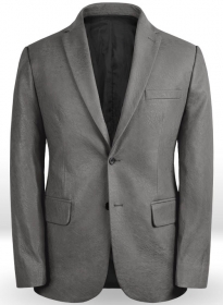 Classic Gray Stretch Pleather Blazer