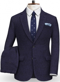 Vintage Rope Weave Purple Blue Tweed Suit