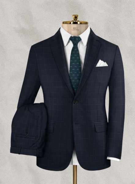 Stretch Boxer Blue Wool Suit