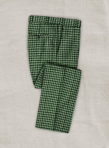 Italian Mint Green Houndstooth Tweed Suit