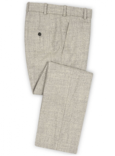 Vintage Rope Weave Light Gray Tweed Pants - 32R