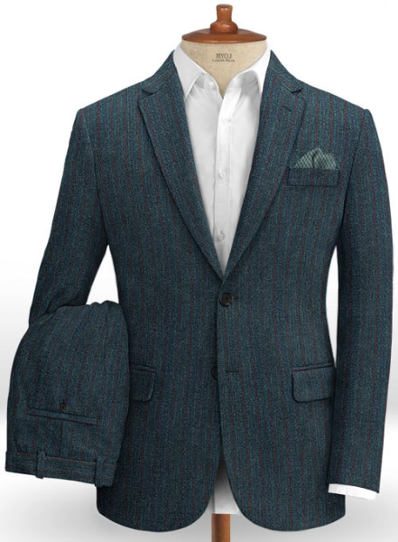 Harris Tweed Blue Stripe Suit