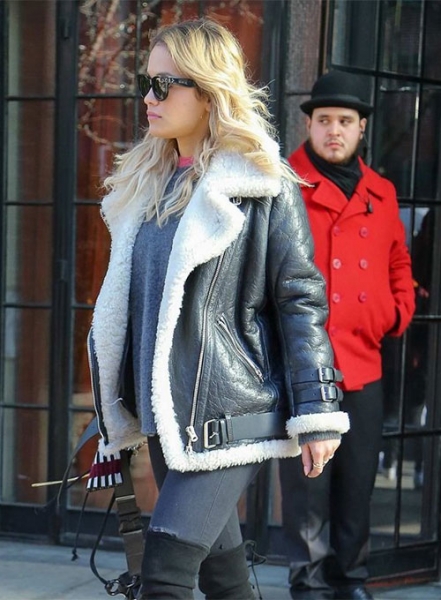 Rita Ora Leather Jacket #2