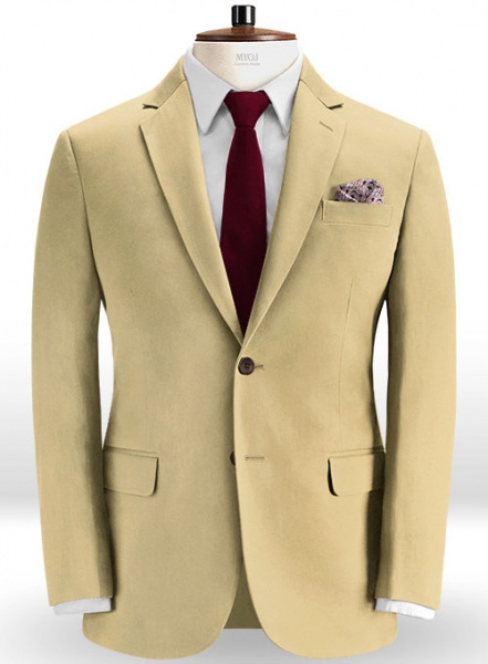 Italian Khaki Peach Finish Chino Jacket