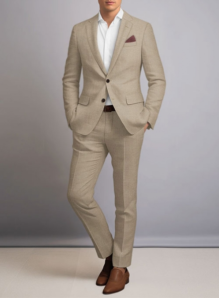 Maple Khaki Pure Linen Suit