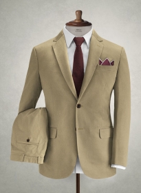 Caccioppoli Cotton Gabardine Khaki Suit