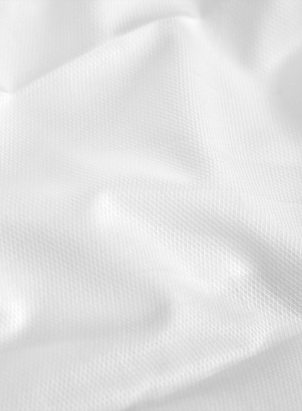 Italian Cotton Dobby Roceta White Shirt - Half Sleeves
