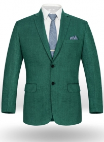 Italian Denim Green Linen Jacket